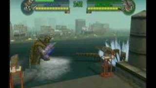 Godzilla save the earth Megalon v Angilas