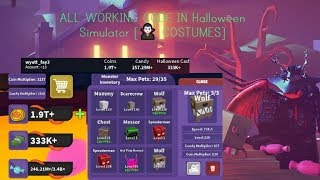 Roblox Halloween Simulator [?‍♂️ COSTUMES] All Working Code