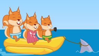 Famille d'Écureuil - Shark Tire Une Bouée De Sauvetage Animé 2021 en Français