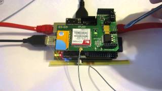 Raspberry Pi to Arduino SIM900 GSM using Connection Bridge from Cooking Hacks