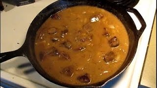Beef tips and a simple onion gravy