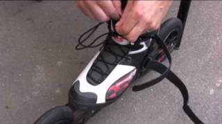 Systém zapínání a brždění u bruslí Noridc Trainer 2008, 2009