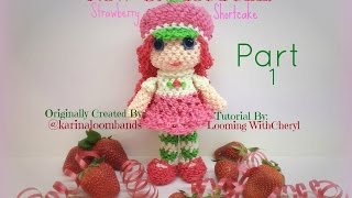 Rainbow Loom Strawberry Shortcake (Doll Part 1 of 2) - Loomigurumi Amigurumi Hook Only Лумигуруми