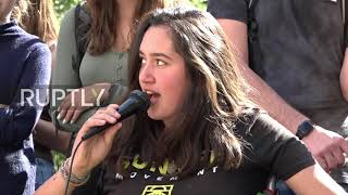USA: Students rally in support of climate activists on hunger strike in DC