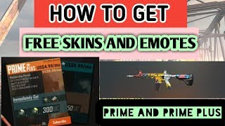 FREE SKINS AND COSTUMES | PUBG PRIME AND PRIME PLUS