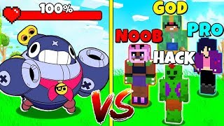 Minecraft NOOB vs PRO vs HACKER vs GOD: NEW TICK BOSS BRAWLER Challenge in Minecraft! Animation