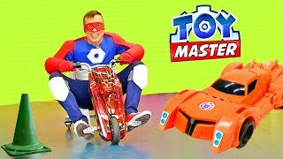 Трансформер или Той Мастер - кто быстрее? Игры в гонки на сегвейдроме!