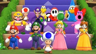 Mario Party 9 - Step It Up - All Characters Gameplay
