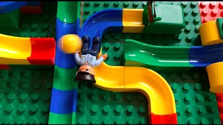 Kugelbahn mit Hubelino und Lego Duplo / Marble run with Hubelino and Lego Duplo