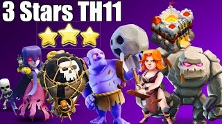 Clash Of Clan ? 3 Stars TH11 With Bowler,Golem,Valkyrie,&Witch?