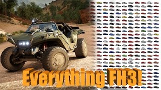 Forza Horizon 3 FULL CAR LIST + WARTHOG + All Achievements