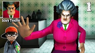 Scary Teacher 3d - Злой Учитель Пранк от ученика - летсплей прохождение игры Часть 1 андроид, айос