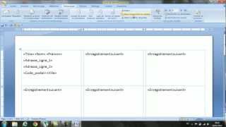 Etiquettes de publipostage sur Word 2007