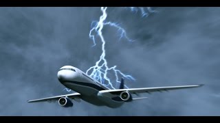 Lightning strikes on the plane. Almaty / Удар молнией в самолёт. Алматы/飛行機に落雷/번개가 비행기에/