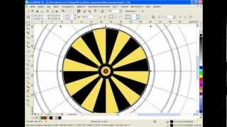 Как нарисовать атрибуты игры дартс в CorelDRAW