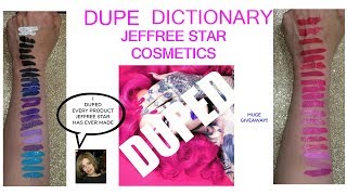 I DUPED EVERY JEFFREE STAR PRODUCT! - JEFFREE STAR DUPED - DUPE DICTIONARY
