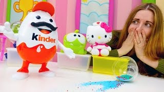 Игры про магию и волшебство с Хелло Кити и Киндер Сюрпризом