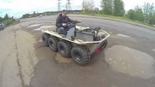 BONAI 8x8 снегоболотоход вездеход-амфибия для охоты и рыбалки