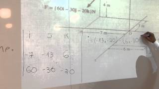 Momento em 3D (1º exercício resolvido)