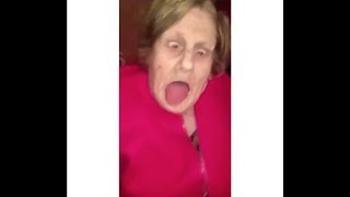 GIRL PUTS FINGER IN GRANDMA'S MOUTH WHEN SHES SLEEPING (HILARIOUS REACTION) !!