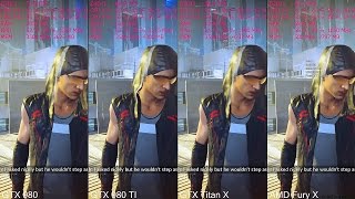 Mirror's Edge Catalyst Beta GTX Titan X Vs GTX 980 TI Vs GTX 980 Vs AMD Fury X Frame Rate Comparison