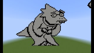 Minecraft Undertale Pixel Art : Alphys (6x Speed)