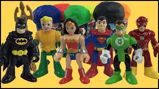 Imaginext Batman Superheroes Justice League Play Doh Kinder Surprise Eggs Legos KevsToyFun