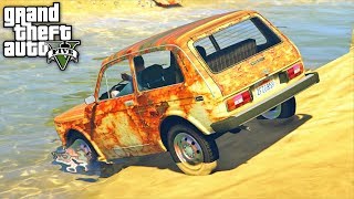 РЕАЛЬНАЯ ЖИЗНЬ ДЖИММИ В GTA 5 - ЧУТЬ НЕ УТОПИЛ РЖАВУЮ НИВУ! ПОЧТИ ВОССТАНОВИЛ СТАРУЮ НИВУ! ⚡ГАРВИН