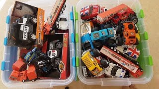 Two boxes full of Welly Cars Siku Cars Disney Cars