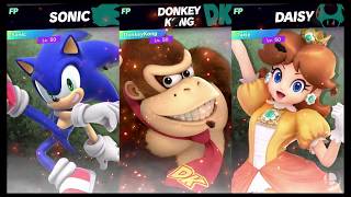 Super Smash Bros Ultimate Amiibo Fights   Request #10022 Sonic vs DK vs Daisy
