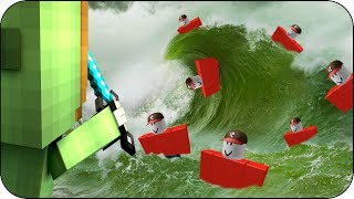 ⏩RETO SOBREVIVE a TSUNAMI DE ROBLOX | VITA y BEBE MILO | WHO'S YOUR DADDY MINECRAFT ROLEPLAY TROLL
