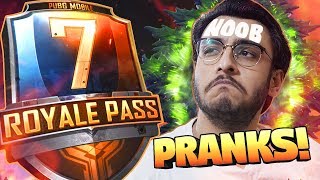 PUBG MOBILE LIVE: TROLLING & NOOB PRANKS | SEASON 7 ROYAL PASS RANK PUSH | NEW UPDATE