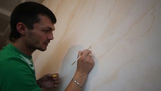 Нанесение венецианской штукатурки Creama bianco stucco veneziano