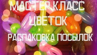 Мастер класс-цветок из шаров.Распаковка.