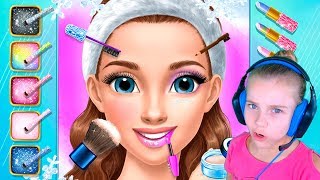 Игра про Ледяную принцессу Делаем макияж Ледяной принцессе Игры для девочек