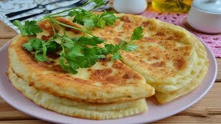 ХАЧАПУРИ С СЫРОМ НА СКОВОРОДЕ РЕЦЕПТ ПРИГОТОВЛЕНИЕ
