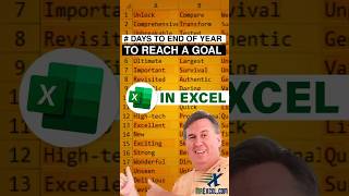 Excel Number of Days To End of Year for Reaching a Goal