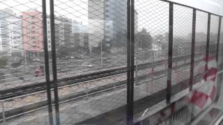 Hrvatski navijaci putuju u vlaku kroz Beograd (13.10.2012)