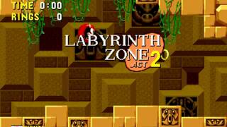 Sonic the Hedgehog 1 Labyrinth Zone Act 2 (Mighty)(Aquaslash and Cinossu Sprites)