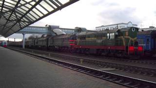 3М62У-0055 и ЧМЭ3-4620 (в сплотке) маневрируют на ст. Витебск
