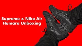 Supreme x Nike Air Humara Unboxing and On Foot - Black