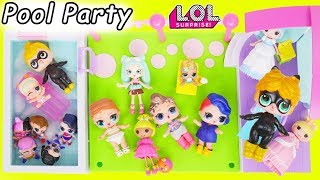 LOL Surprise Dolls Fake Miraculous Ladybug visits Shopkins Pool!