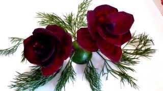 Цветы из свеклы! Украшения из овощей! Flowers from beet! Decoration of Vegetables!