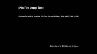 Apogee Symphony, Antelope Zen Tour, Metric Halo ULN2, Focusrite Clarett4pre Mic Preamp Shootout