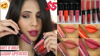 Wet N Wild Liquid Catsuit Matte Lipsticks Swatches | Arzan Blogs