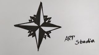 ✴️Как рисовать Восьмиконечную Звезду✴️Вор в законе  тату (Art Studio)Vosmi cekmek How to draw a star