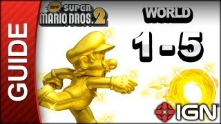New Super Mario Bros. 2 - Star Coin Guide - World 1-5 - Walkthrough