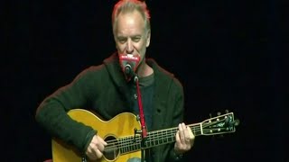 Sting performs for GM workers in Oshawa, Ontario