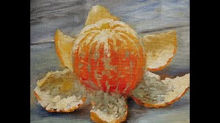Рисуем мандарин.Мастер-классы Вугара Мамедова