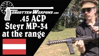 Steyr-Solothurn MP-34 in .45 ACP at the Range